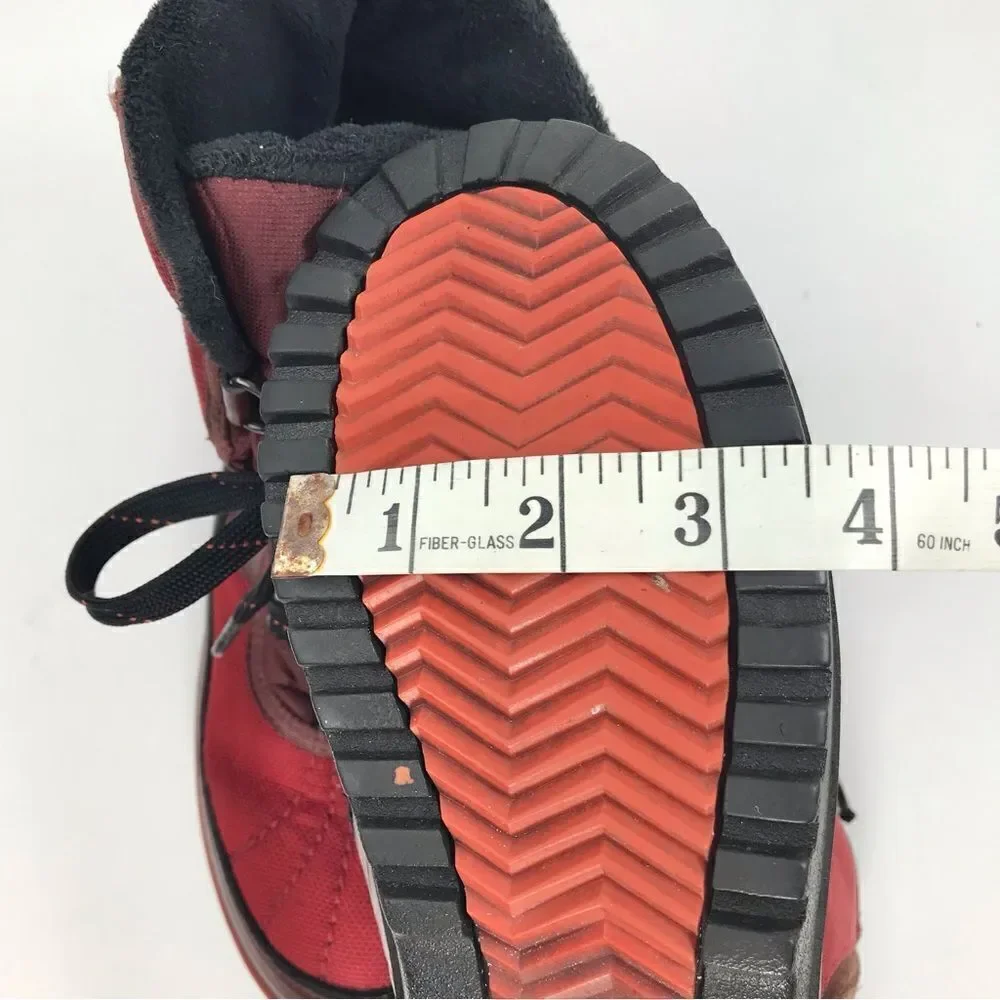 Sorel Tivoli Red Black Waterproof Insulated Lace Up Ankle Boots